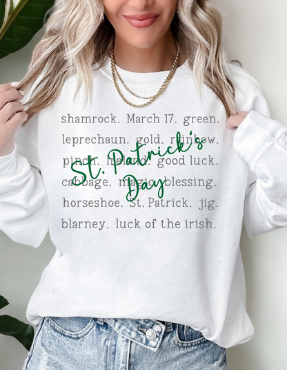 St. Patricks Day Words Graphic Tee