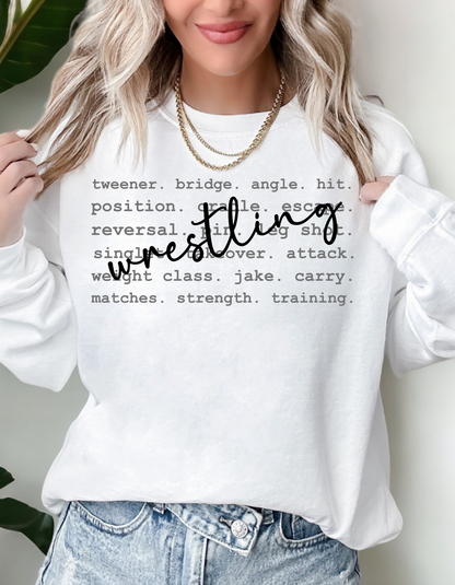 Wrestling Words Graphic Tee