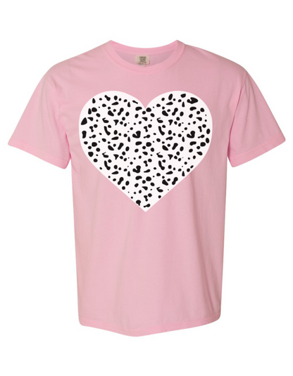 Dalmatian Heart Valentine Graphic Tee