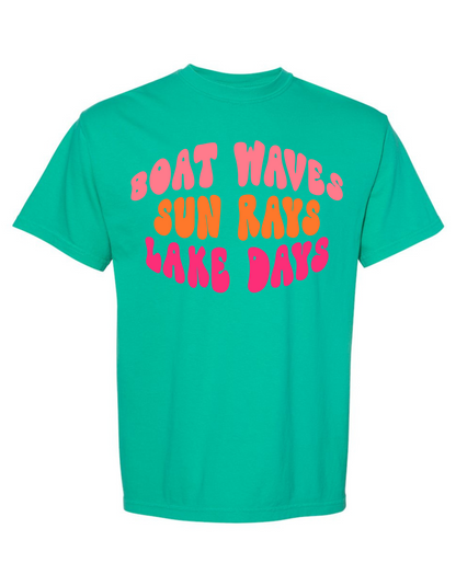 Boat Waves, Sun Rays & Lake Days Graphic Tee