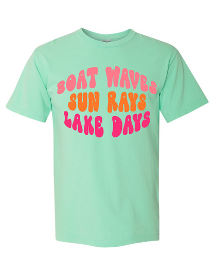 Boat Waves, Sun Rays & Lake Days Graphic Tee