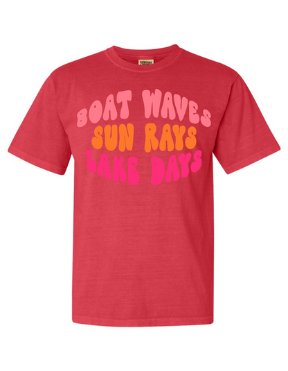 Boat Waves, Sun Rays & Lake Days Graphic Tee