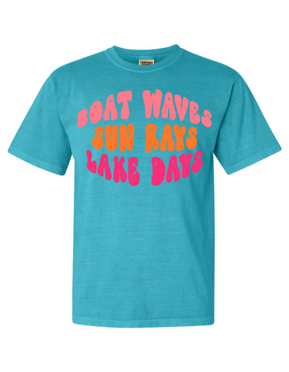 Boat Waves, Sun Rays & Lake Days Graphic Tee