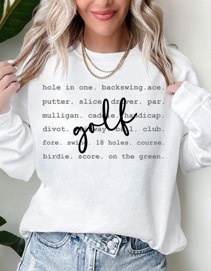 Golf Words Graphic Tee