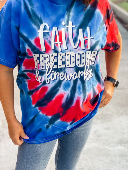 Faith, Freedom, & Fireworks Graphic Tee