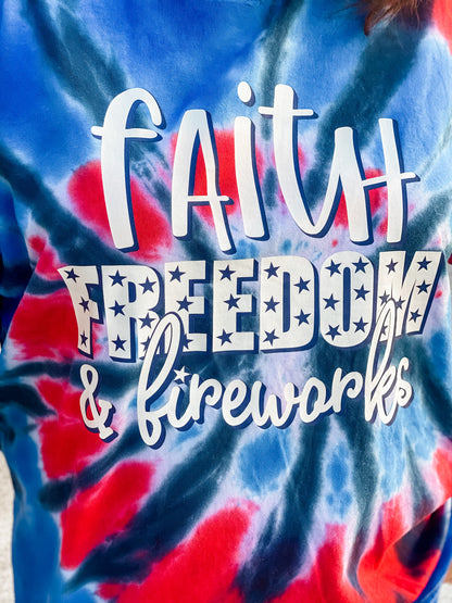 Faith, Freedom, & Fireworks Graphic Tee