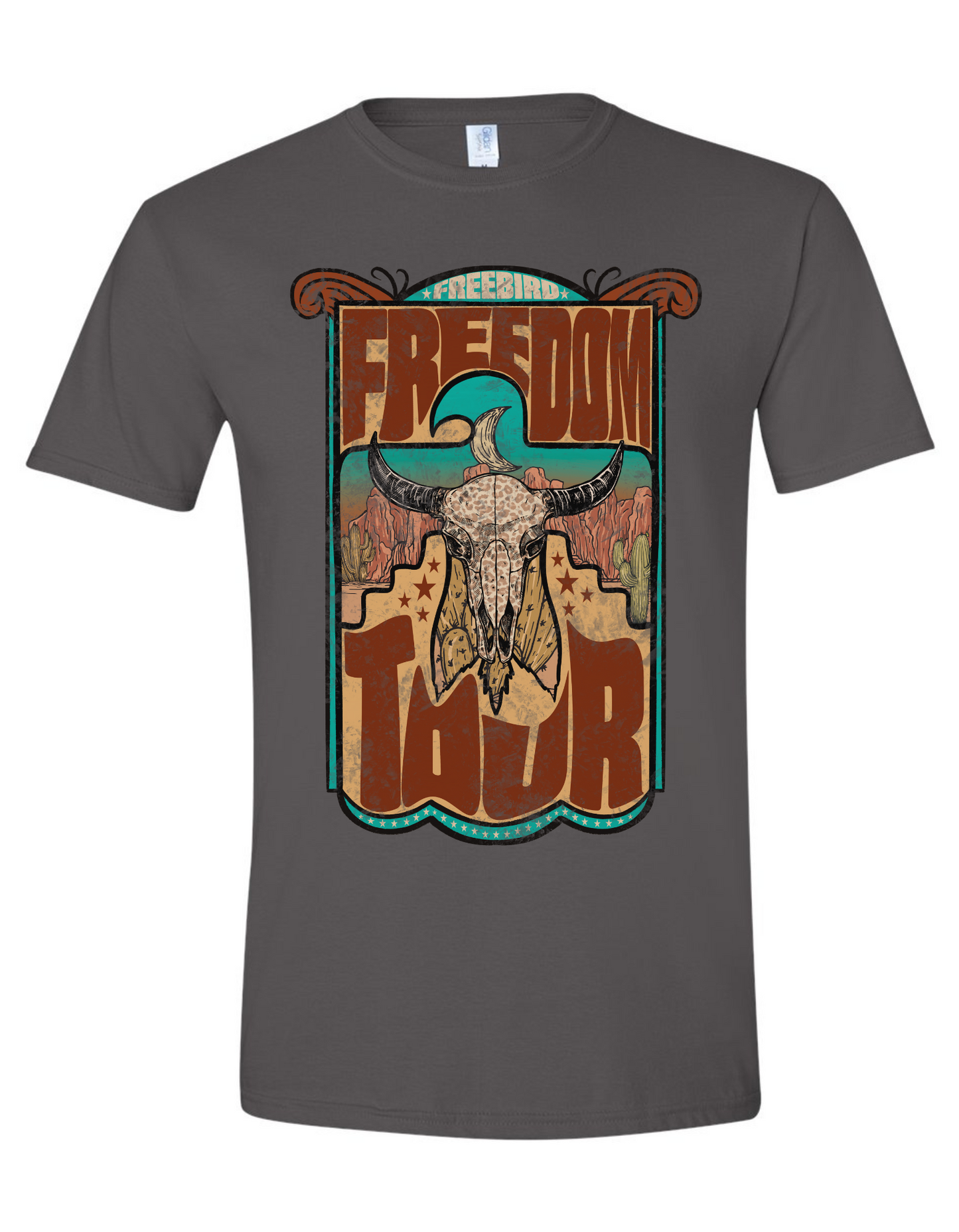 Freebird Freedom Tee - Charcoal